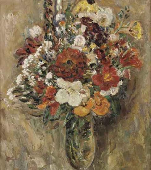Leon Comerre bloemen oil painting image